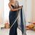 Blue ombre sequinned tissue saree