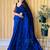 Teal embellished saree with blouse
