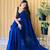 Teal embellished saree with blouse