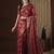 Red ethnic motif zari woven kanjeevaram saree