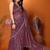 Purple embellished embroidered tissue heavy work saree