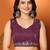 Purple embellished embroidered tissue heavy work saree
