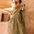 Green floral jaali tissue bagru saree