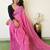 Pink embellished saree with blouse