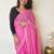 Pink embellished saree with blouse