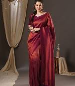 Purple woven design zari kanjeevaram saree