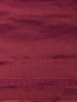 Purple woven design zari kanjeevaram saree 5