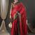 Pink pink & black ethnic motifs woven design zari  georgette kanjeevaram saree