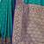 Turquoise turquoise blue & gold-toned ethnic motifs woven design zari banarasi saree