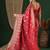 Pink ethnic motifs zari  georgette kanjeevaram saree