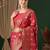 Pink ethnic motifs zari  georgette kanjeevaram saree