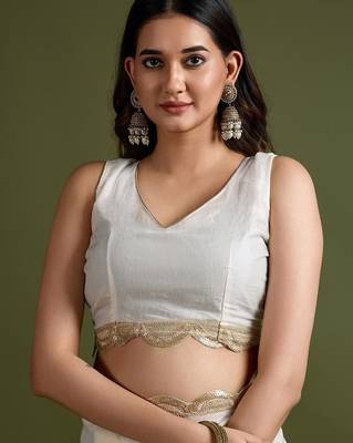 White white organza  sarees 3