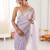 Lavender embellished sequinned  chiffon saree