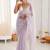 Lavender embellished sequinned  chiffon saree