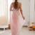 Peach embellished sequinned  chiffon saree