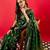 Green floral woven design zari banarasi saree