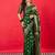 Green floral woven design zari banarasi saree