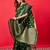 Green floral woven design zari banarasi saree