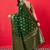 Green floral woven design zari banarasi saree