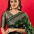 Green floral woven design zari banarasi saree