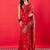 Red woven design zari banarasi saree