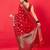 Red woven design zari banarasi saree