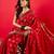 Red woven design zari banarasi saree