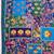Blue paisley mirror work silk blend designer saree