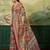 Multicolor ethnic motifs mirror work silk blend designer saree