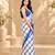 Checked satin ready to wear saree