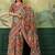 Multicolor ethnic motifs mirror work silk blend designer saree