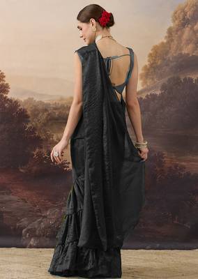 Shoulder pre-pleated two-tone ready to wear saree 2