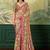 Multicolor floral mirror work silk blend designer saree
