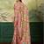 Multicolor floral mirror work silk blend designer saree