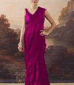 Shoulder pre-pleated two-tone ready to wear saree
