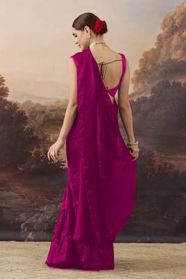 Shoulder pre-pleated two-tone ready to wear saree 2