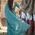 Teal embellished sequinned silk blend heavy work saree