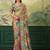 Multicolor ethnic motifs mirror work silk blend designer saree