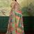 Multicolor ethnic motifs mirror work silk blend designer saree