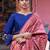 Pink ethnic motifs printed saree