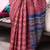 Pink ethnic motifs printed saree