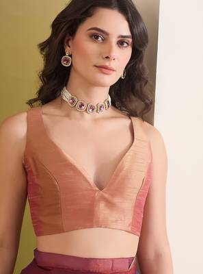 Shoulder pre-pleated pure georgette ready to wear saree 4
