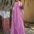 Purple embellished sequinned silk blend heavy work saree