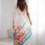 White floral beads and stones  chiffon designer saree with matching blouse