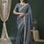 Grey embellished sequinned saree