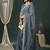 Grey embellished sequinned saree
