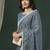 Grey embellished sequinned saree
