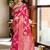 Pink ethnic motifs zari organza banarasi saree