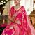 Pink ethnic motifs zari organza banarasi saree