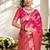 Pink ethnic motifs zari organza banarasi saree